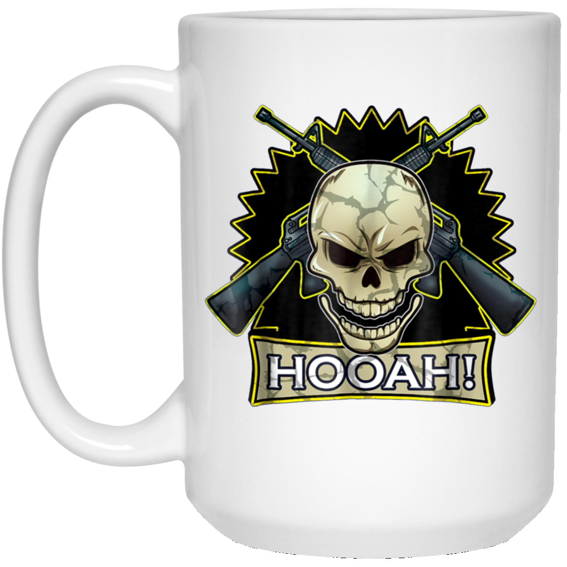 Army Veteran Military Skull Hooah T-Shirt