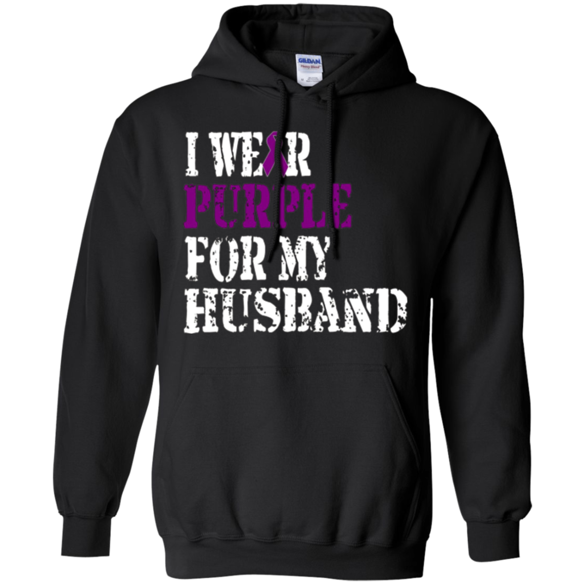 Alzheimer's Awareness T Shirt I Wear Purple For My Husband