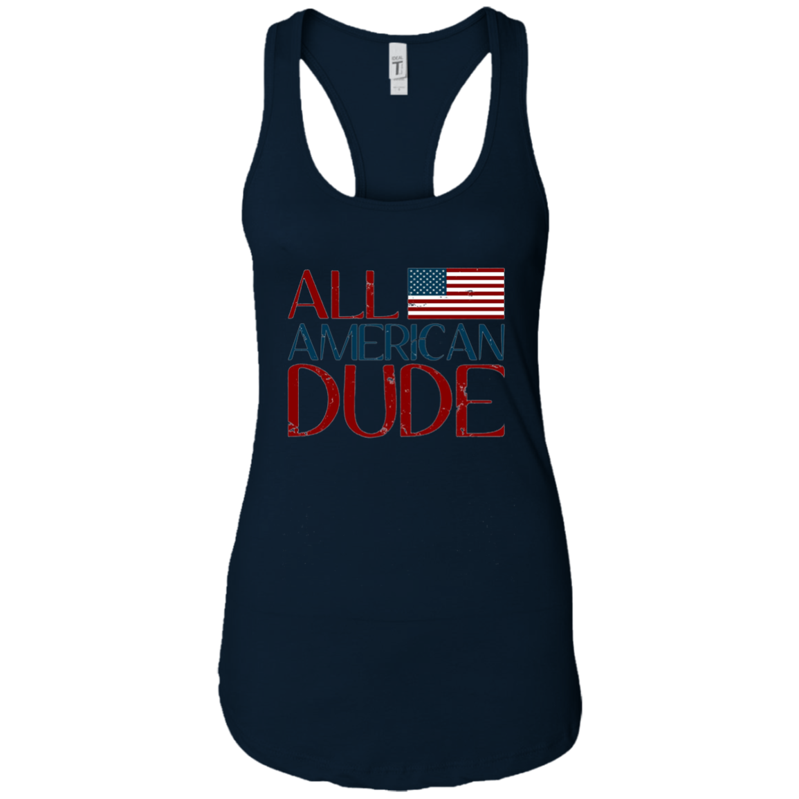 All American Dude 4th of July Patriotic America USA Shirt LS