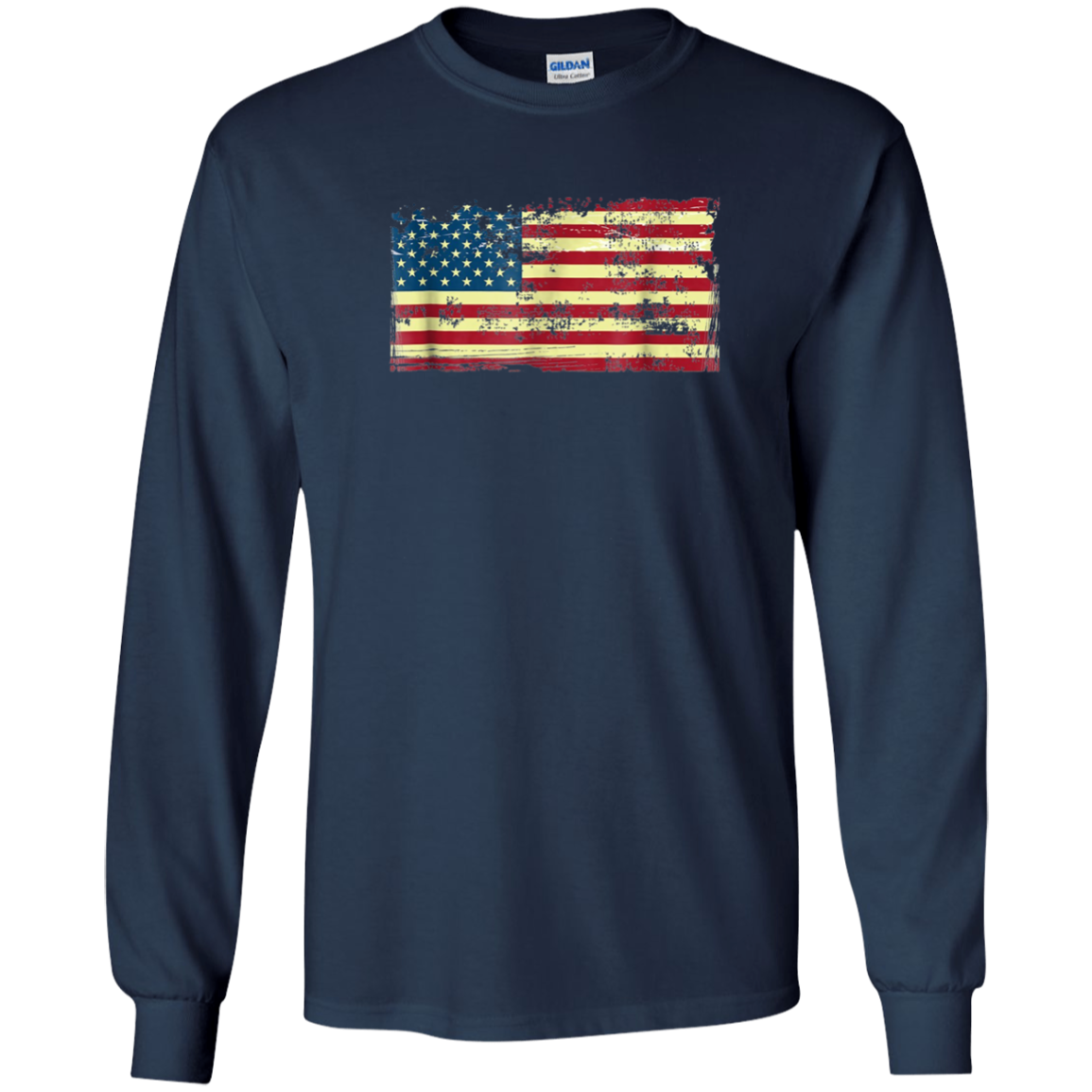 American Vintage Tattered Flag patriotic tee shirt