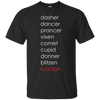 Image of Santa's Reindeer Name List Shirt, Funny Christmas Gift
