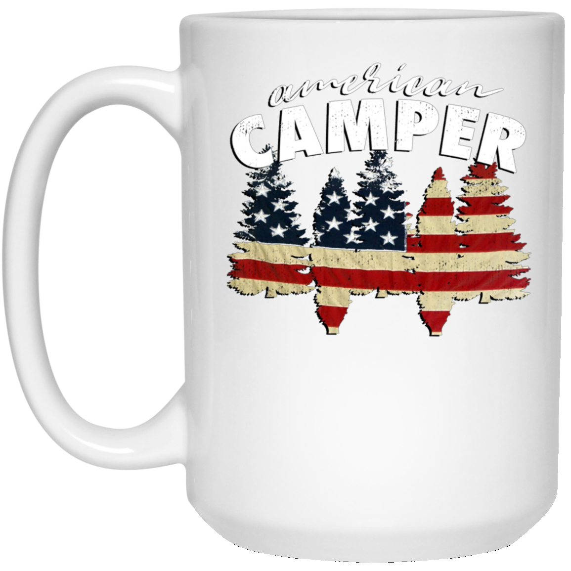 American Camper U.S. Flag Patriotic Camping T Shirt