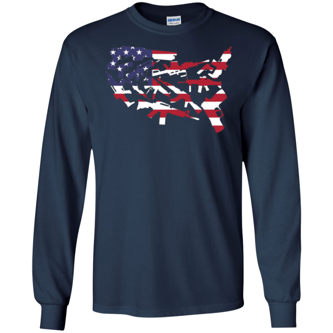 American Gun Shirt: United States Flag Pattern
