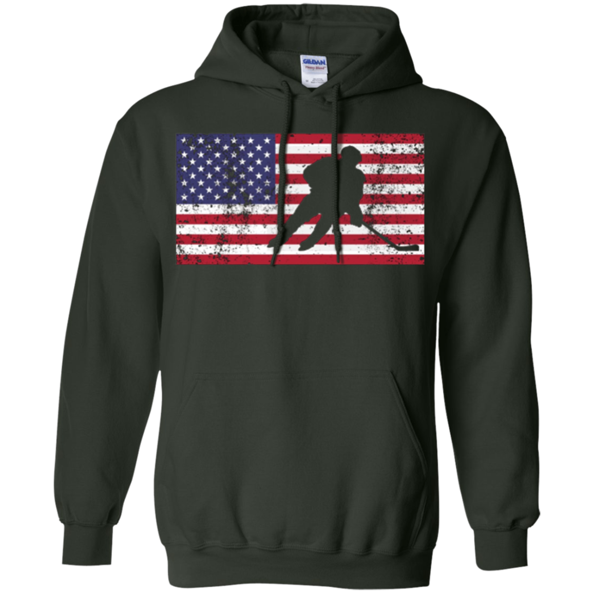 American Flag Hockey USA Patriotic Ice Skating Cool T-Shirt