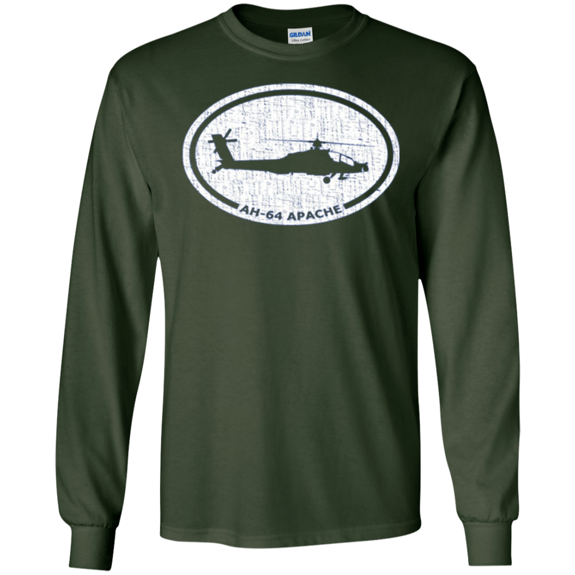 AH-64 Apache Attack Helicopter Long Sleeve T-Shirt