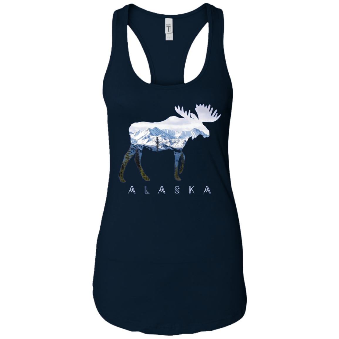 Alaska Day Moose Snowy Mountain Long Sleeve Shirt