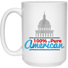 Image of 100% Pure American Proud Artwork T Shirt USA Citizen Gift