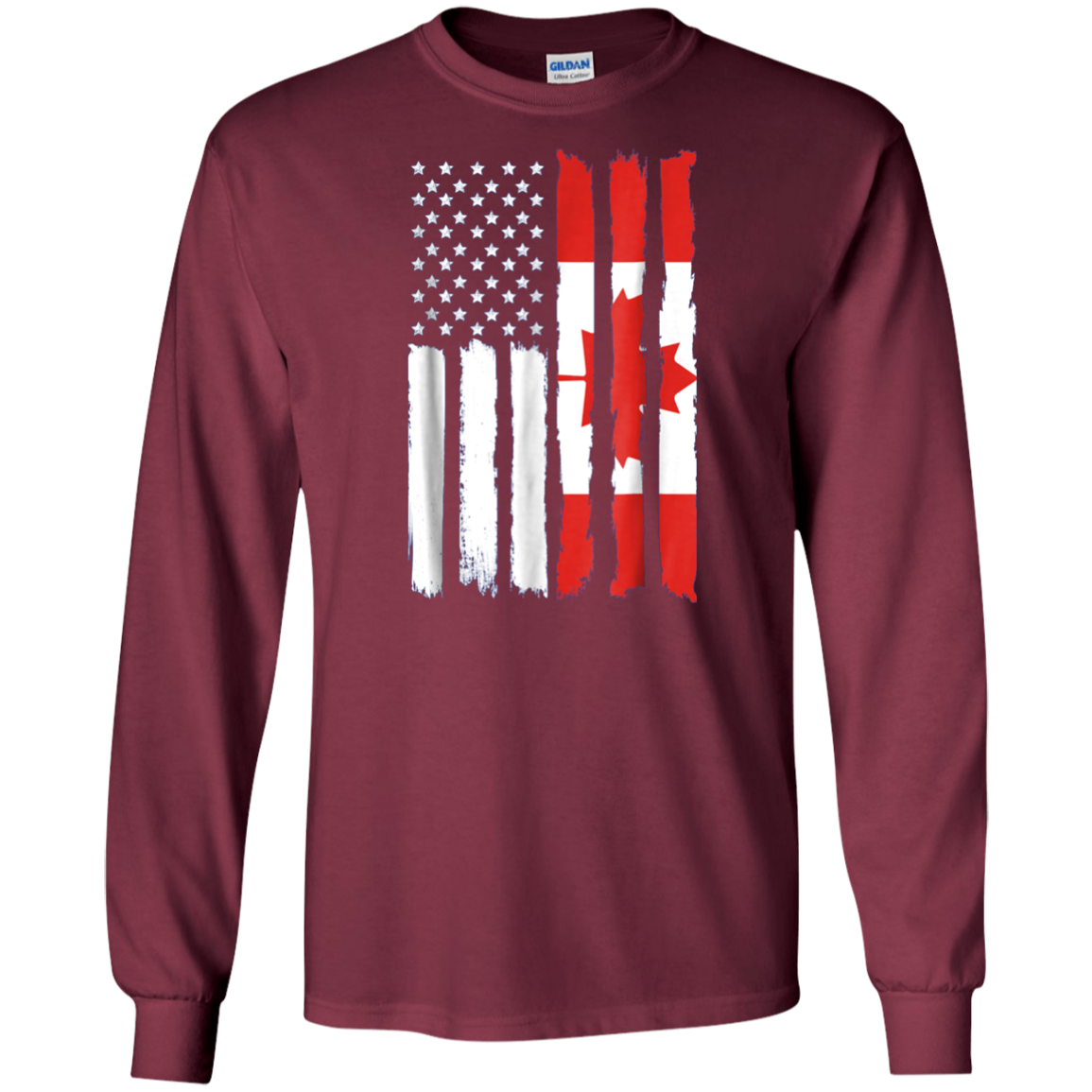 American Canadian Patriotic Flag T-shirt