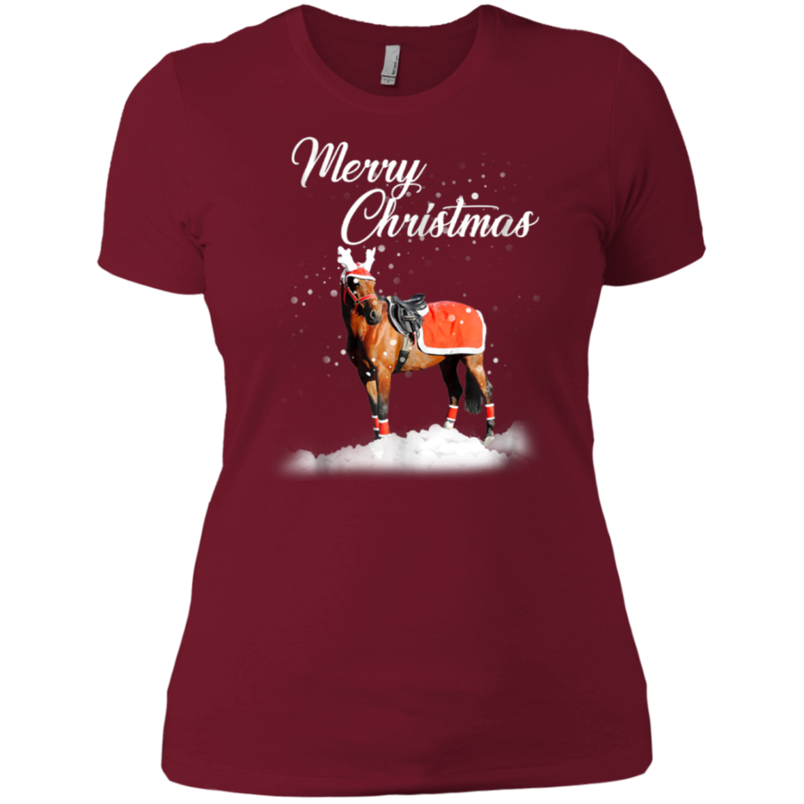 Santa Merry Christmas Horse TShirt Farm Farmer Christmas Tee