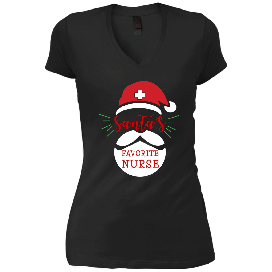 Santa's Favorite Nurse Funny Nurse Christmas T-Shirt