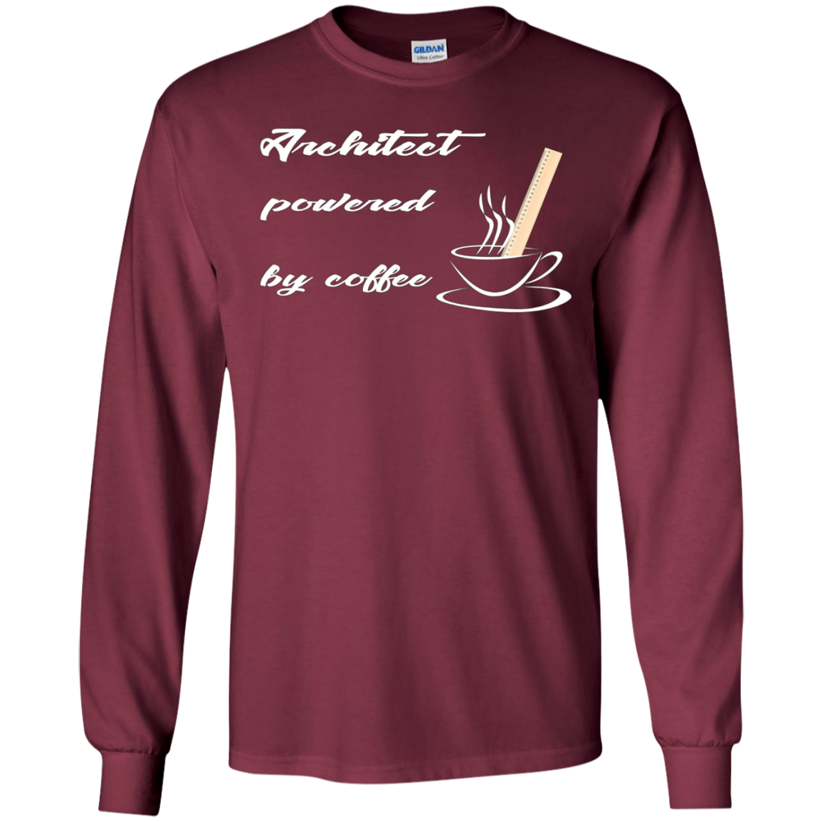 Architect T-shirt - Architect Powered By Coffee - Funny Gift