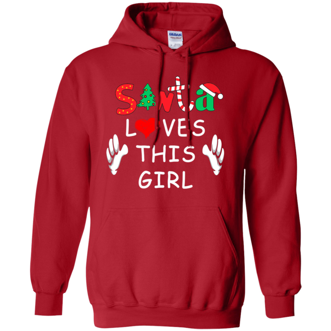 Santa Loves This Girl T Shirt Funny Christmas Gift Shirts