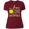 Image of WITH JESUS IN HER HEART & A Softball Hand She Is T-Shirt