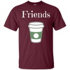 Image of "FRIENDS" half of Best Friends Donut and Coffee T-Shirt