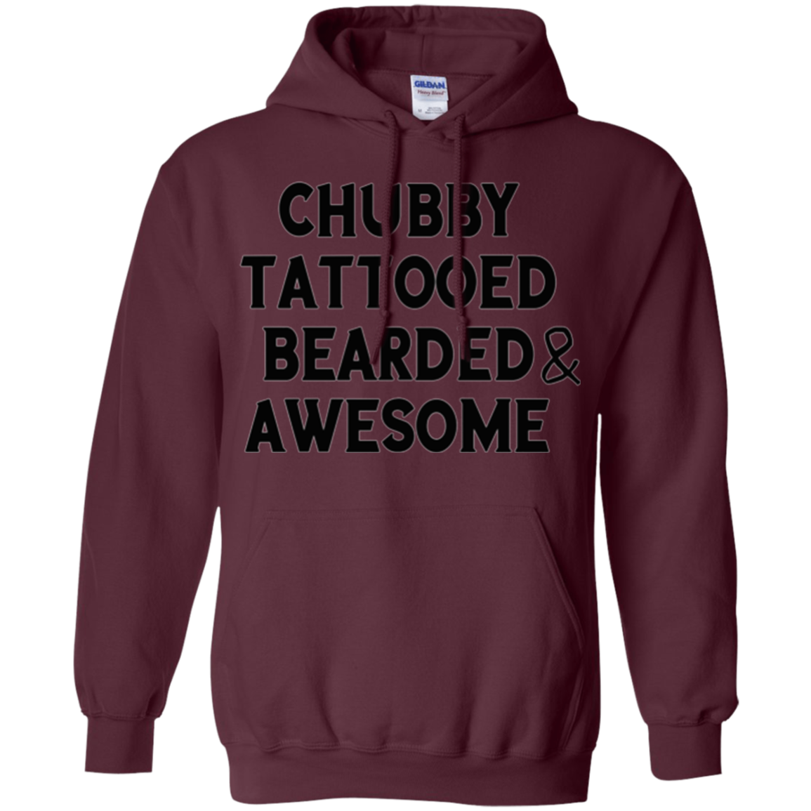 Chubby Tattooed Bearded & Awesome T-Shirt gift for men