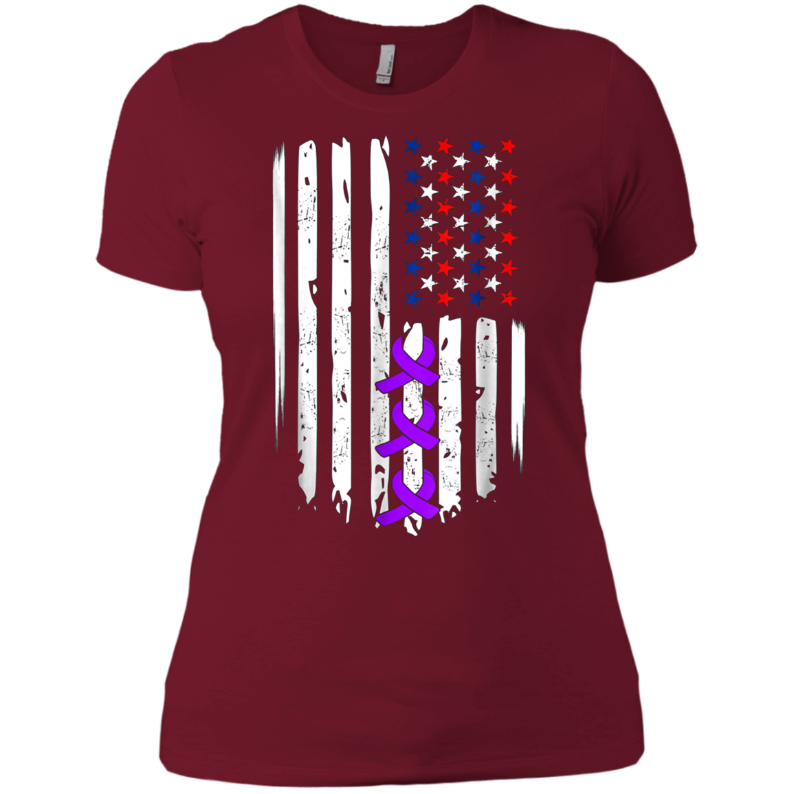 Alzheimer Awareness T-Shirt Purple Ribbon Tees