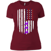 Image of Alzheimer Awareness T-Shirt Purple Ribbon Tees
