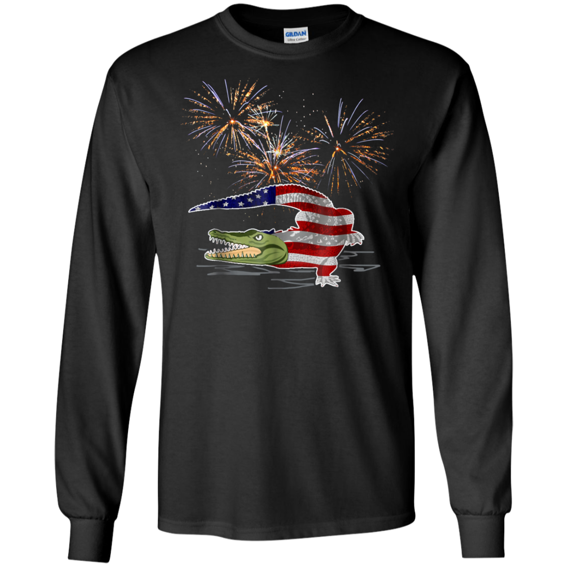 Alligator Firework 4th Of July Shirt Independence Day