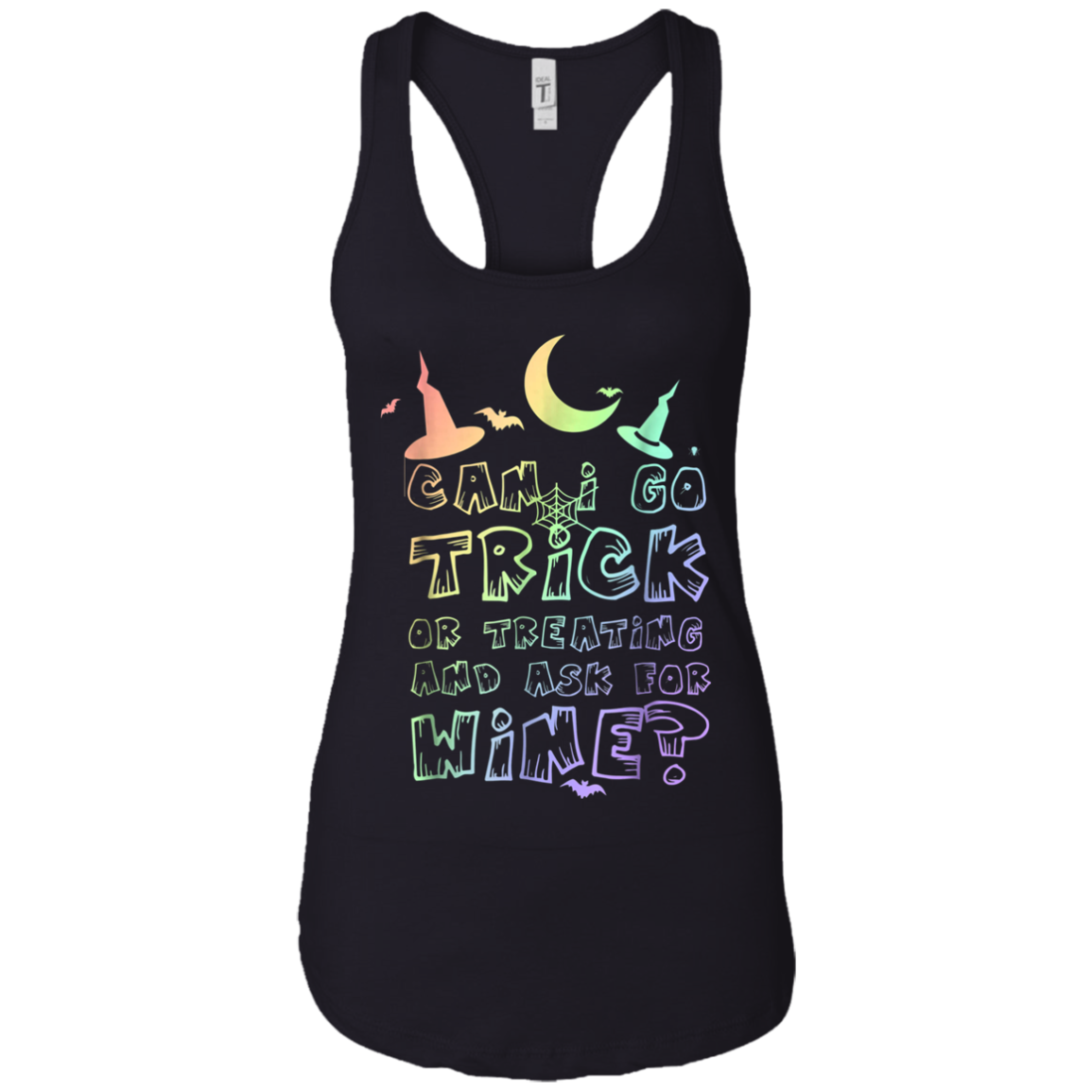 Adult Trick Or Treating For Wine Rainbow T-Shirt