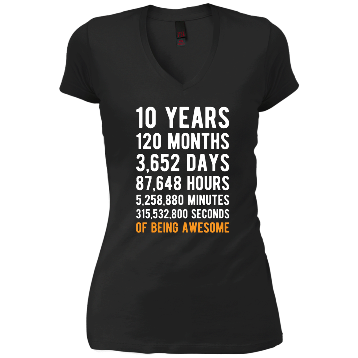 10th Birthday Gift T Shirt 10 Years Old Being Awesome Tee