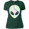 Image of Alien Head T-Shirt Holographic Effect