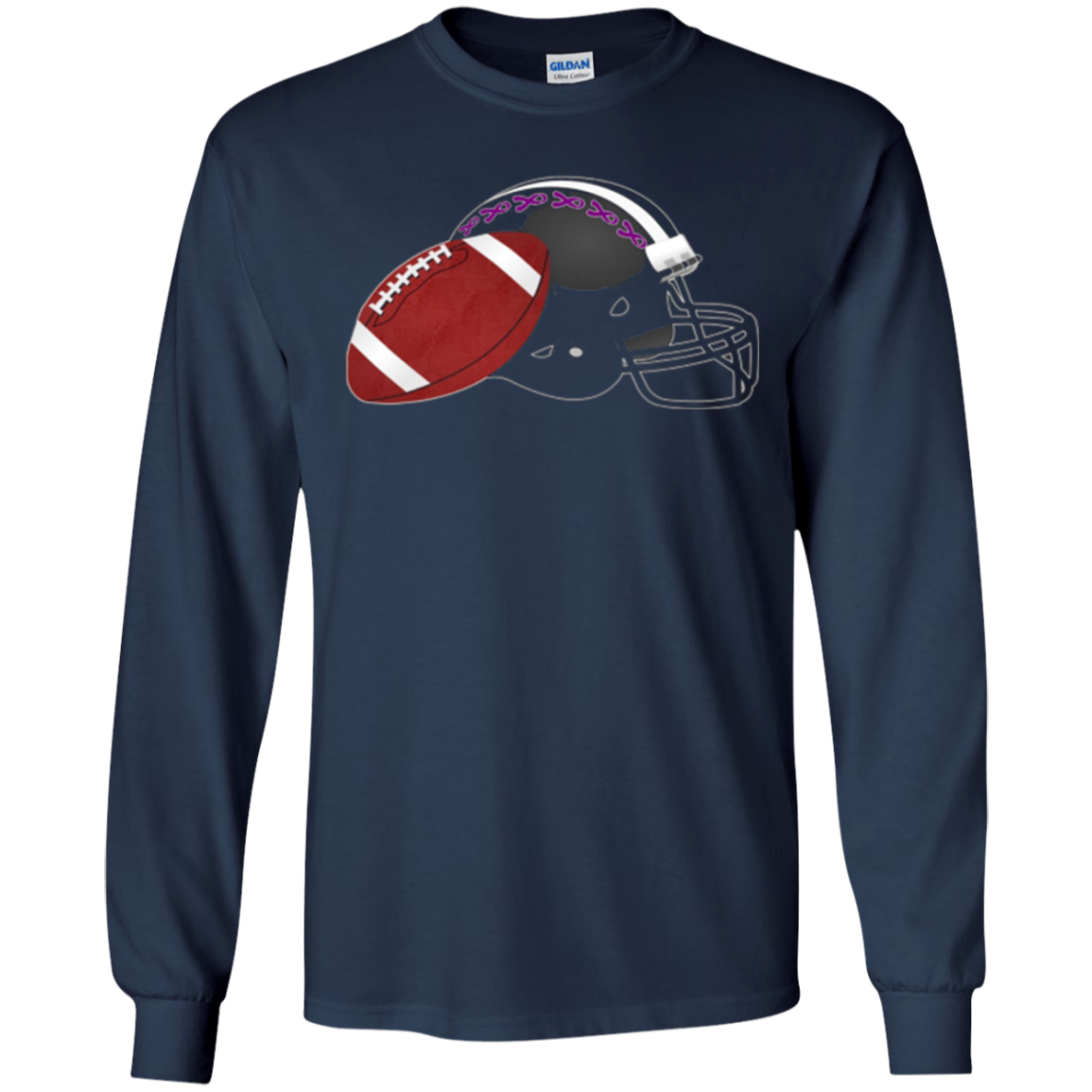 Alzheimer Awareness Purple Ribbon Shirt For Football Fans