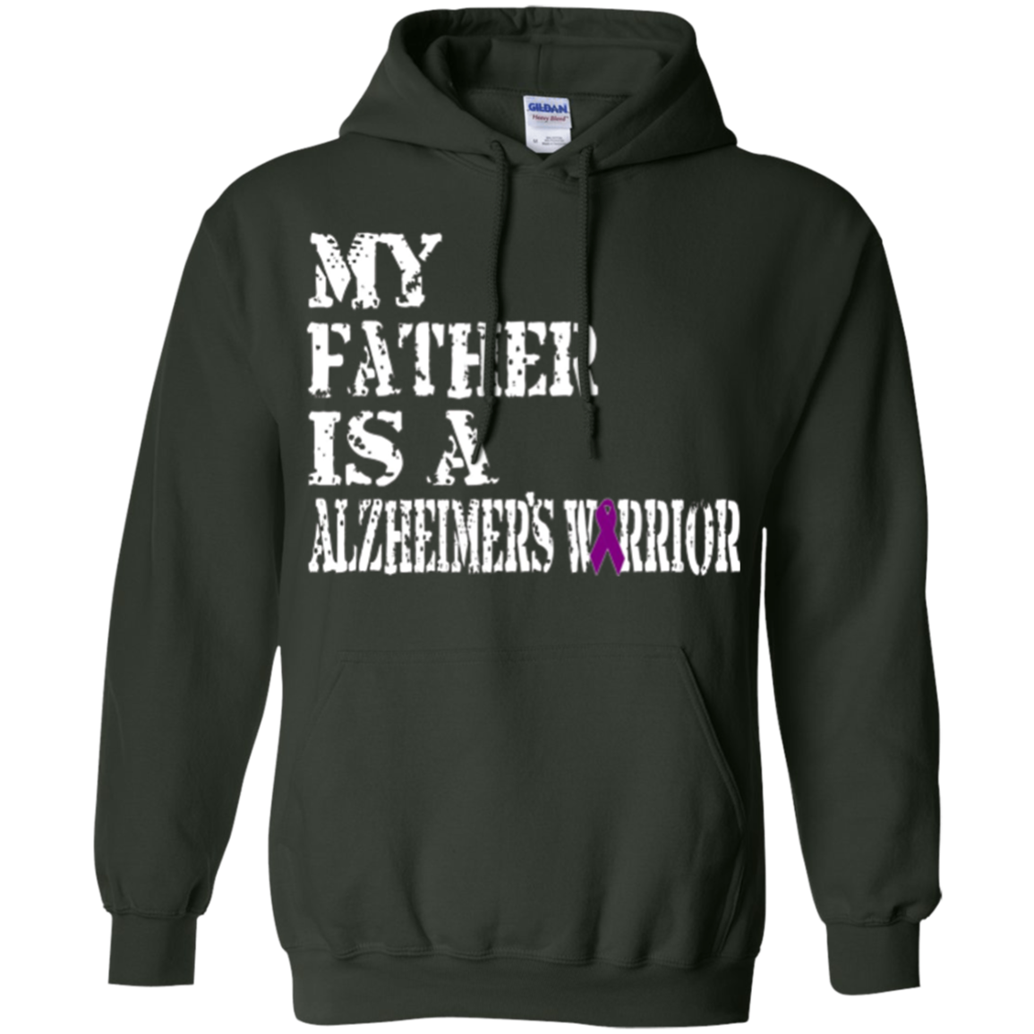 Alzheimer's Awareness Shirt For Fathers Purple Ribbon Tee