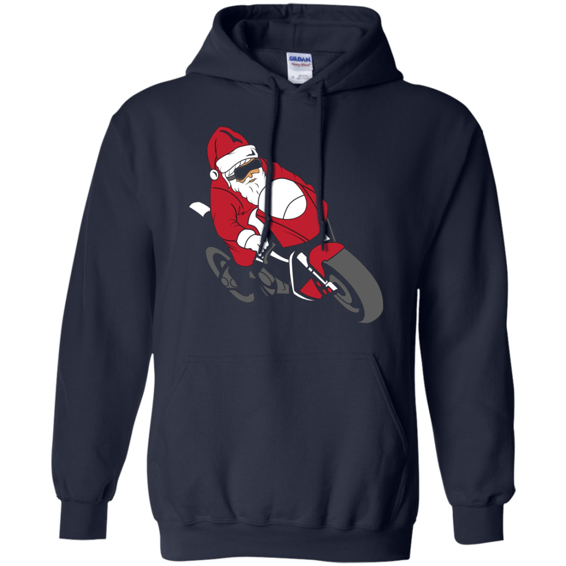 Santa Motorcycle T-Shirt | Funny Christmas Bike Shirt