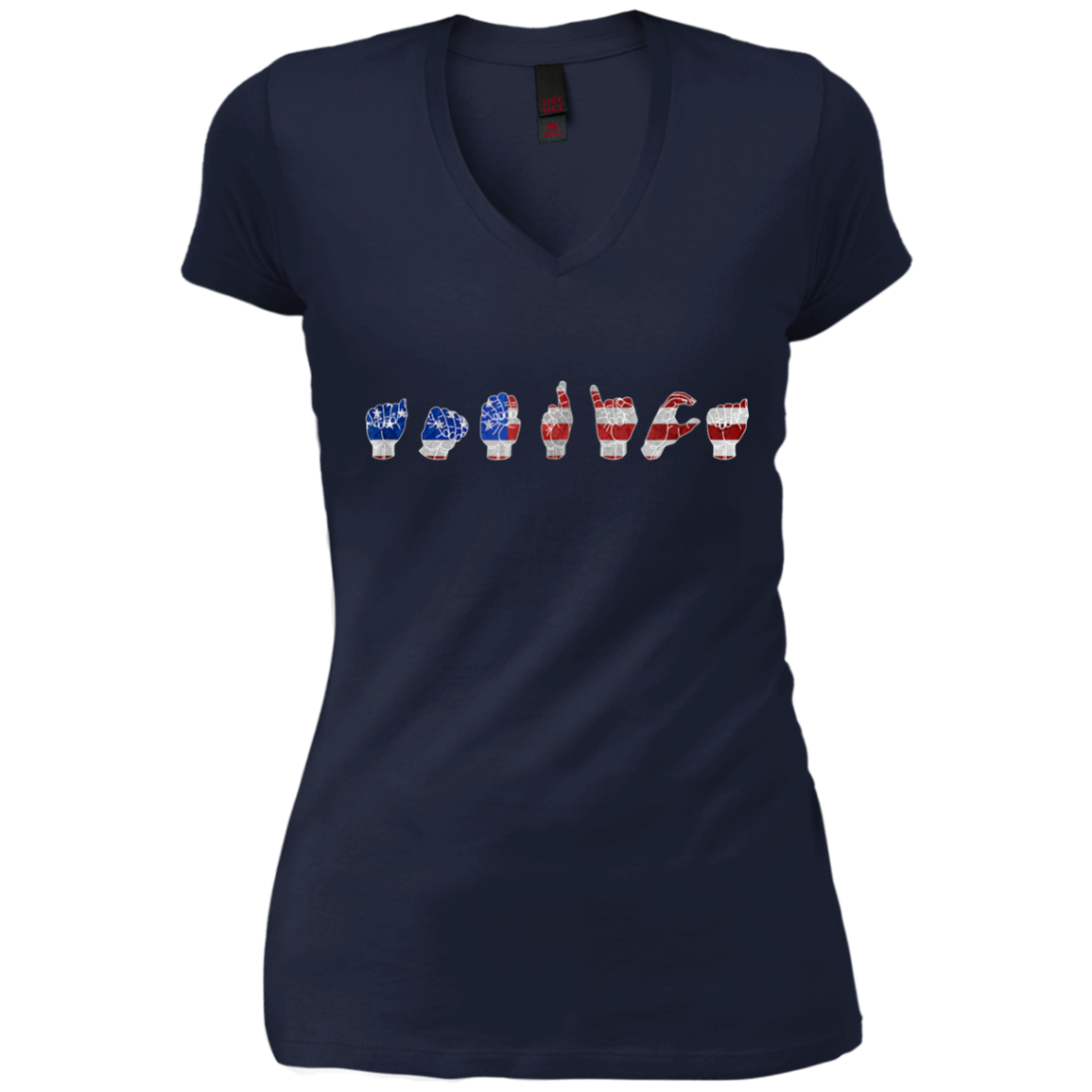 American Flag Patriotic Sign Language ASL Shirt