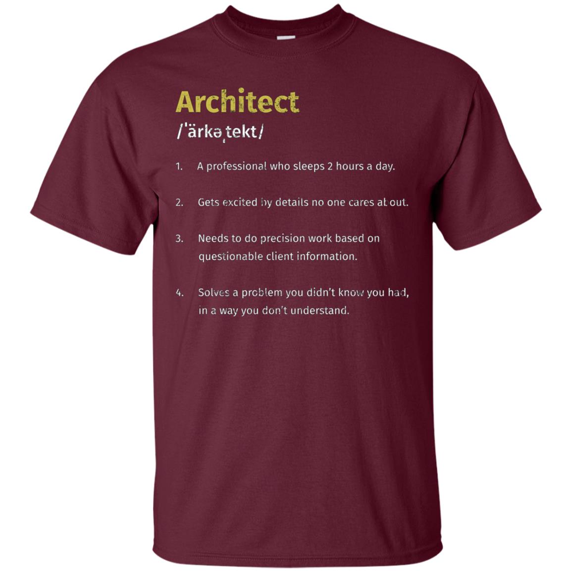 Architect Definition T-Shirt Architecture Distressed Tee