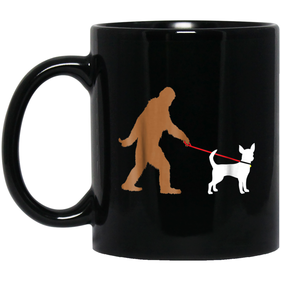 Bigfoot Walking Chihuahua Dog T-Shirt