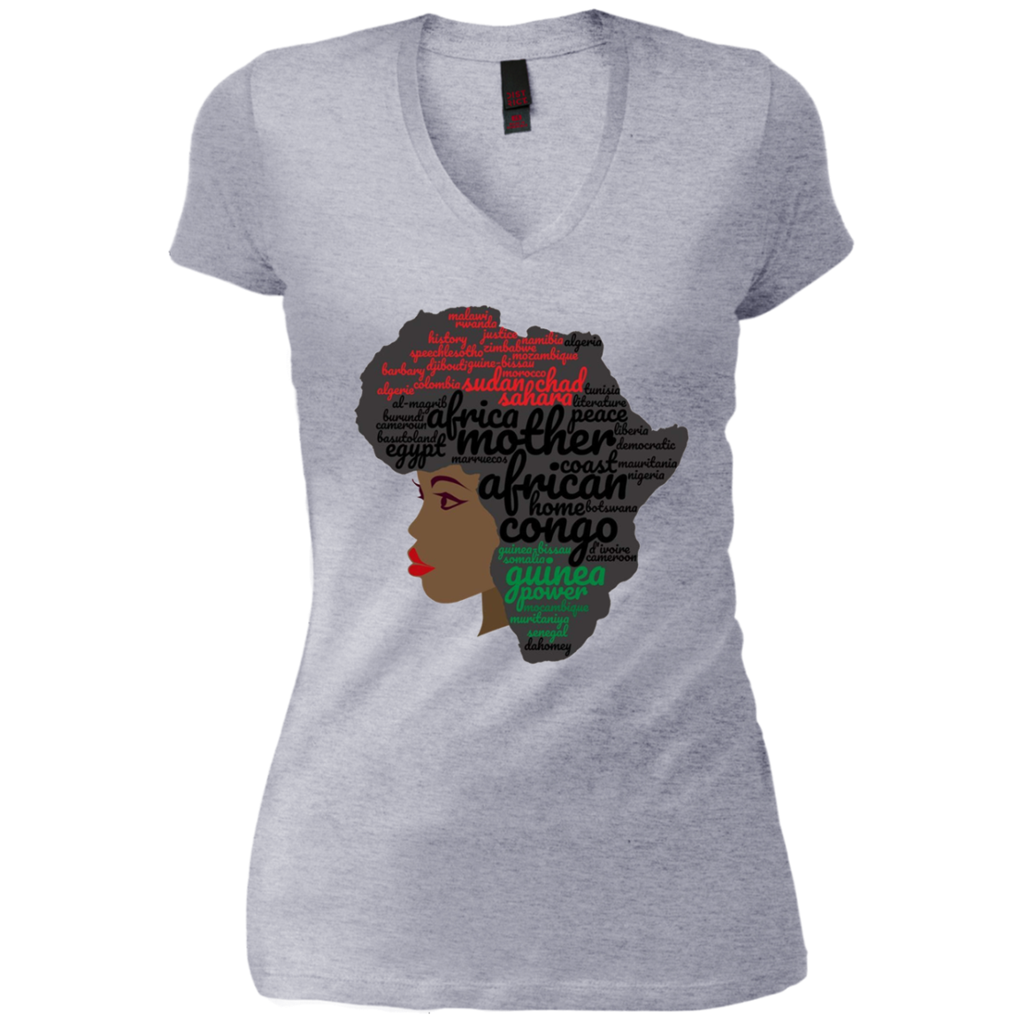 Afro Word Art Natural Hair T-Shirt for Black Women