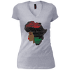 Image of Afro Word Art Natural Hair T-Shirt for Black Women