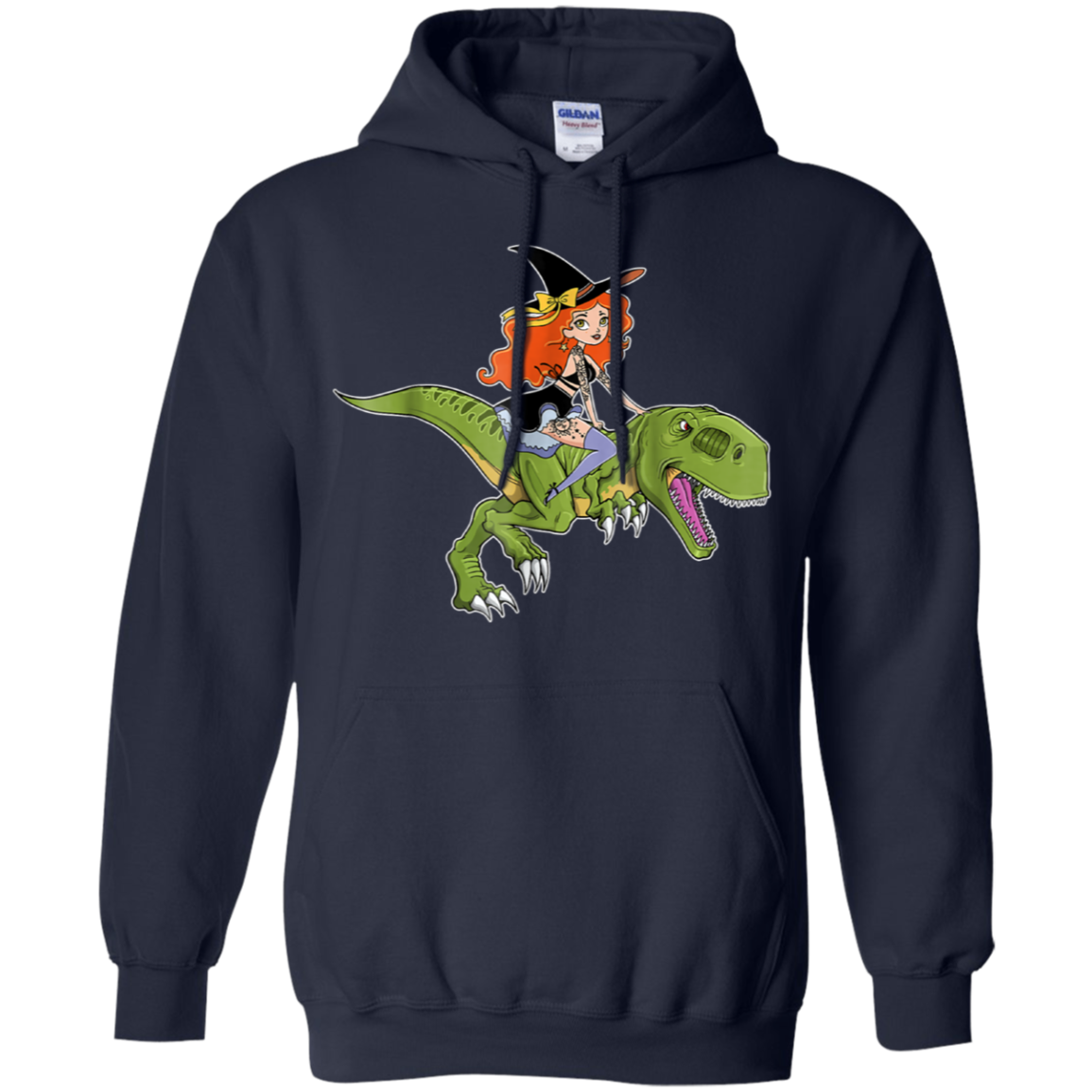 Witch Riding Dinosaur Halloween Costume Funny Gift Shirt