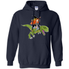 Image of Witch Riding Dinosaur Halloween Costume Funny Gift Shirt