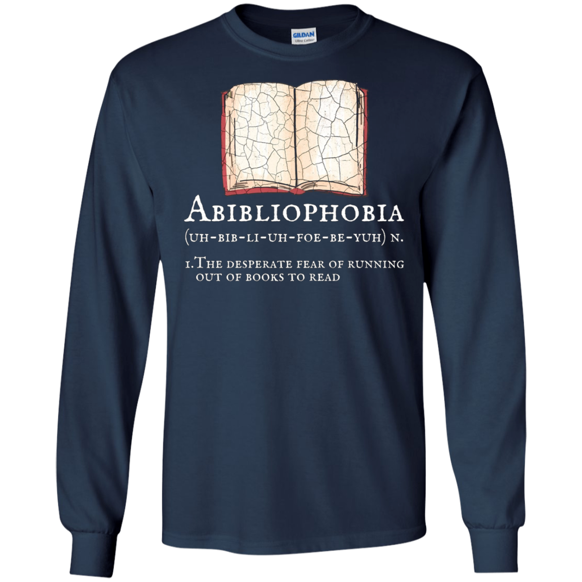 Abibliophobia Funny Definition T Shirt Reading Apparel