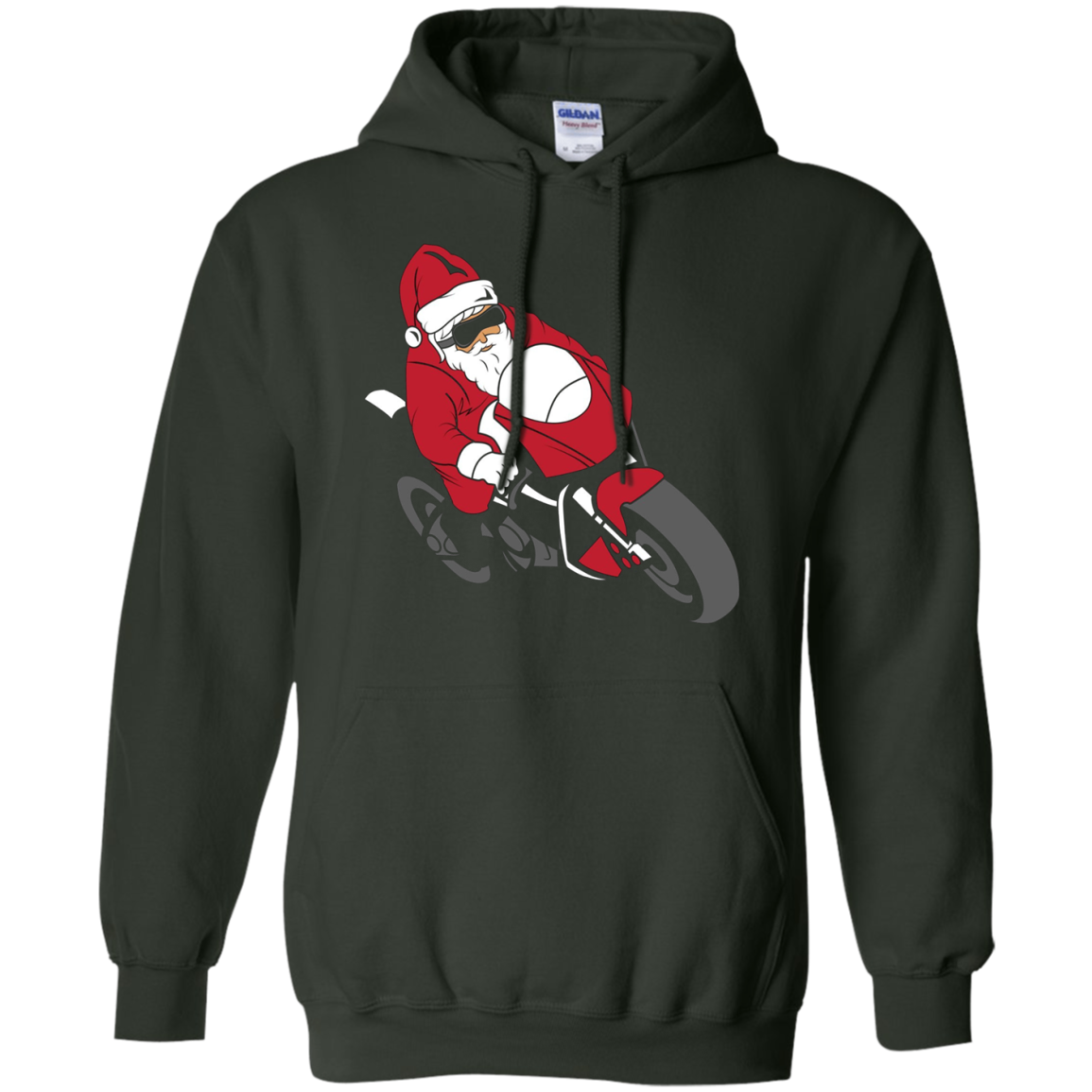 Santa Motorcycle T-Shirt | Funny Christmas Bike Shirt
