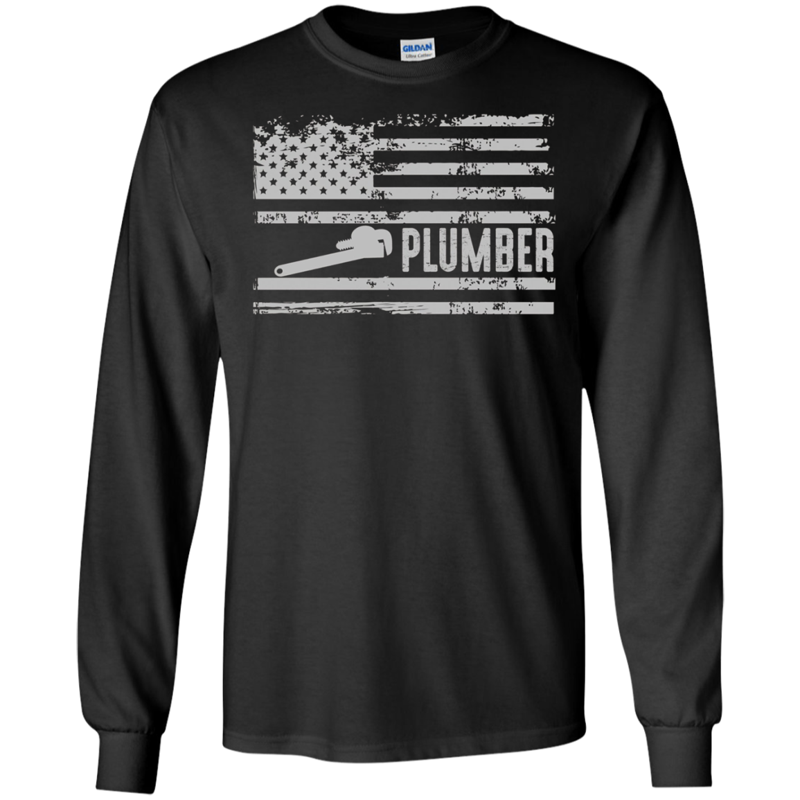 American Plumber United States Flag Gift T-Shirt