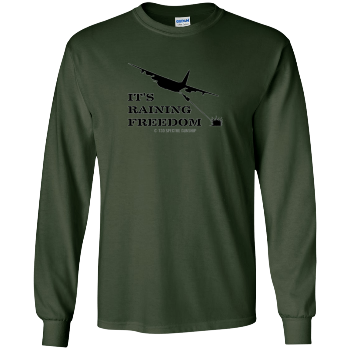 AC-130 Spectre Gunship It's Raining Freedom T Shirt