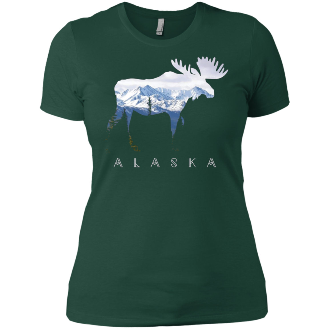 Alaska Day Moose Snowy Mountain Shirt