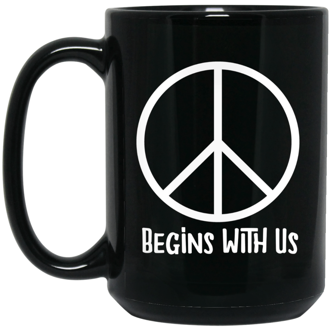 AM Peace Sign Shirts: Peace Begins With Us Symbol T-Shirt