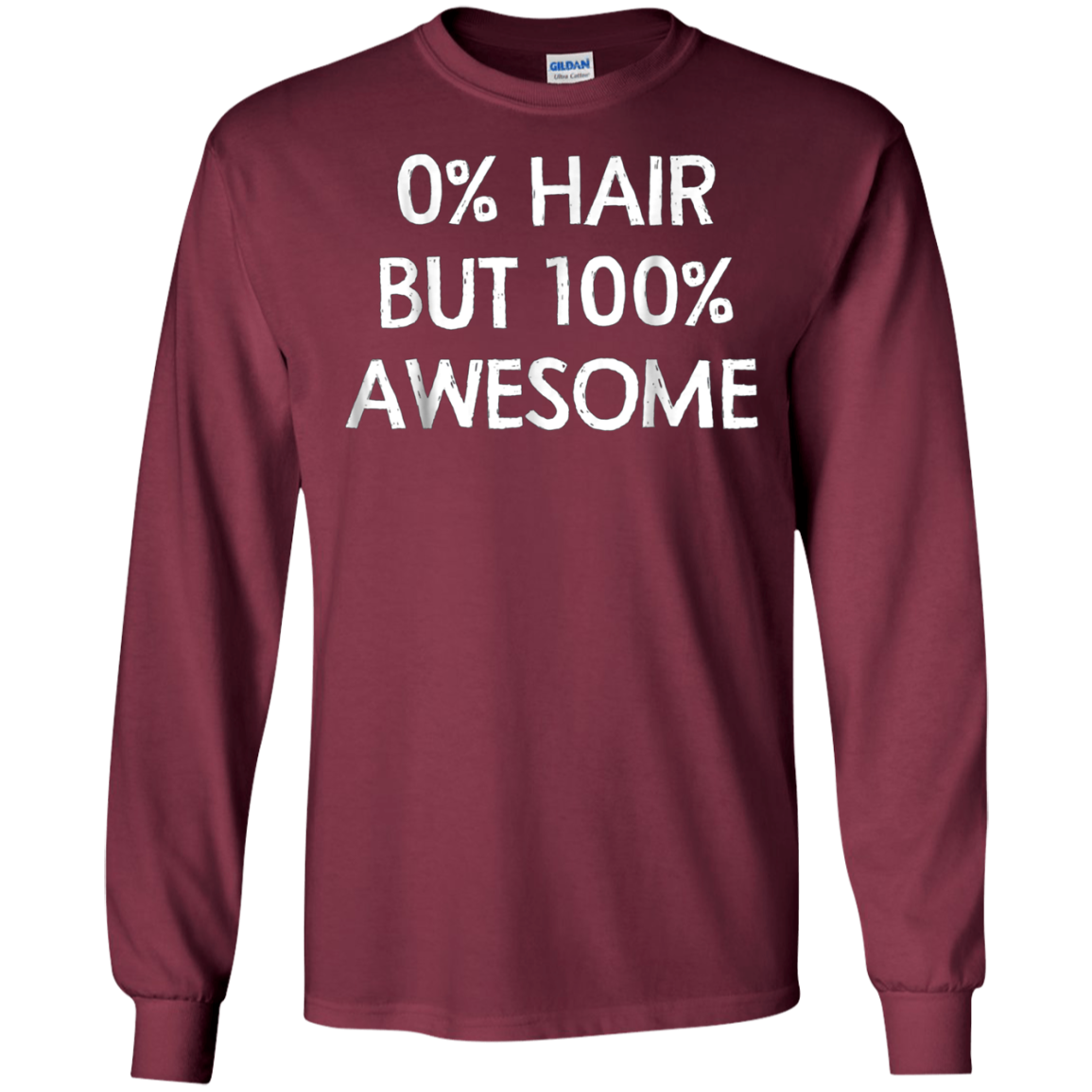 0% Hair But 100% Awesome Shirt Alopecia spot baldness Shirt