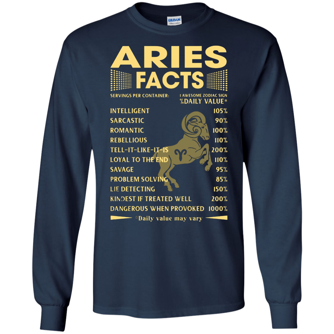 Aries Facts Zodiac T-shirt
