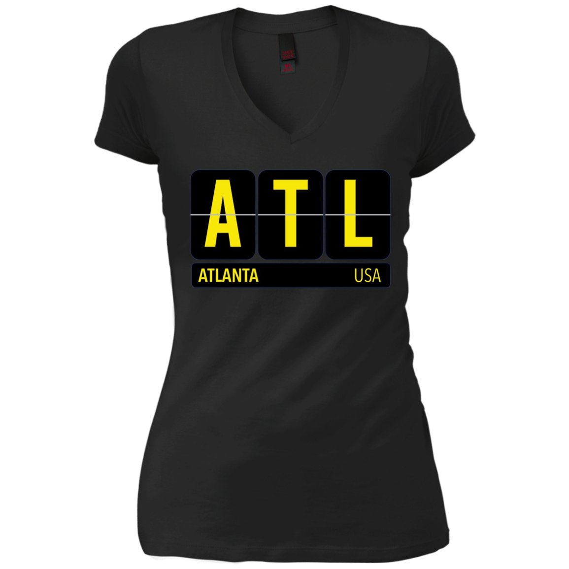 ATL Atlanta Georgia USA Travel Souvenir Long Sleeve (Yellow)
