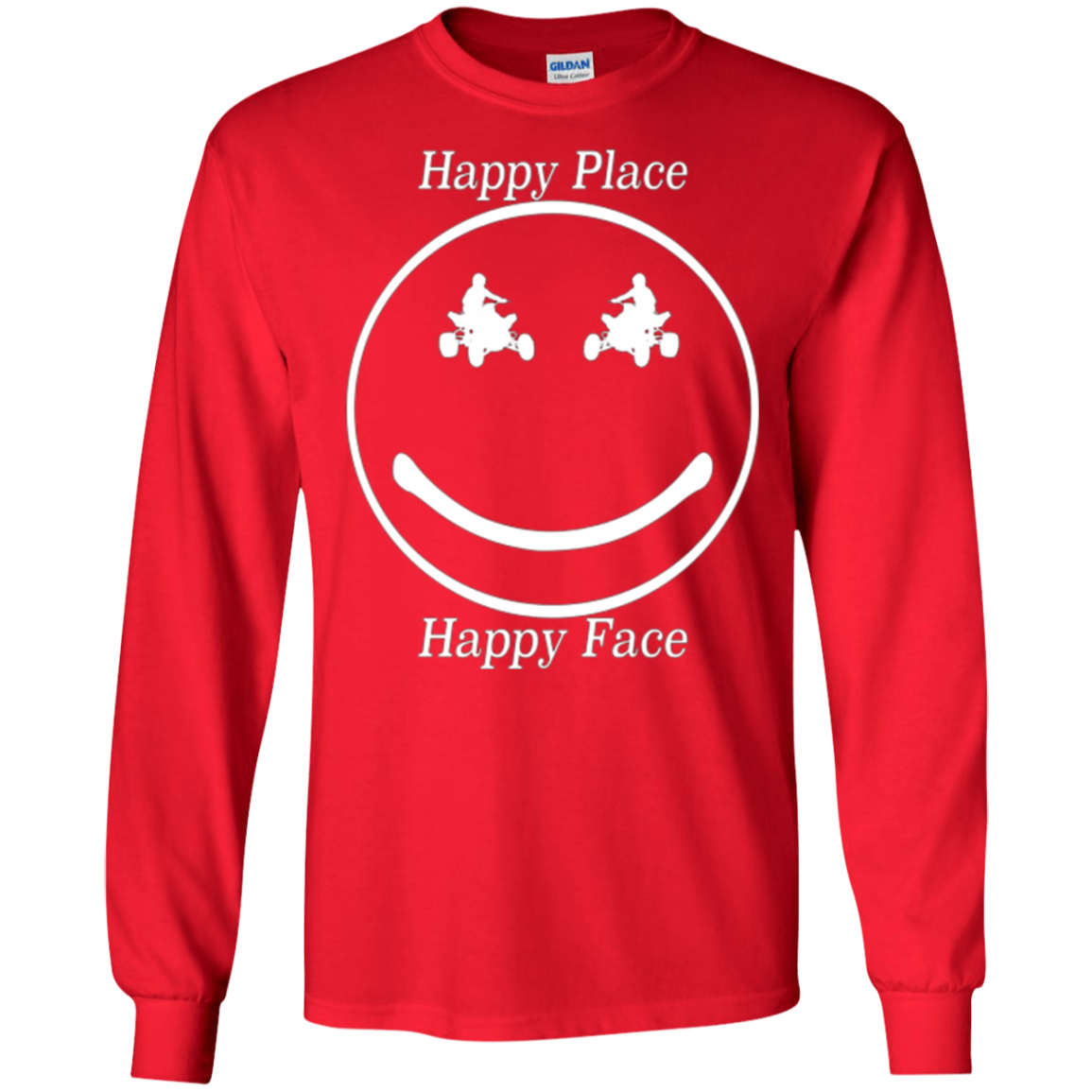 ATV Motocross Happy Place Happy Face t-shirt