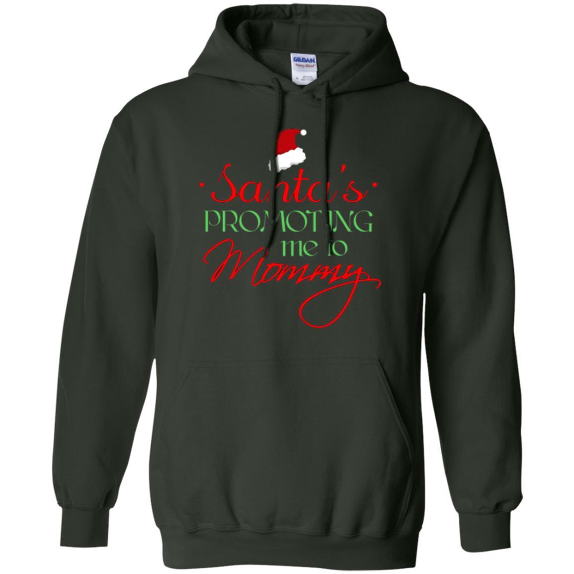Santas Promoting Me To Mommy Mom Christmas Maternity T-Shirt