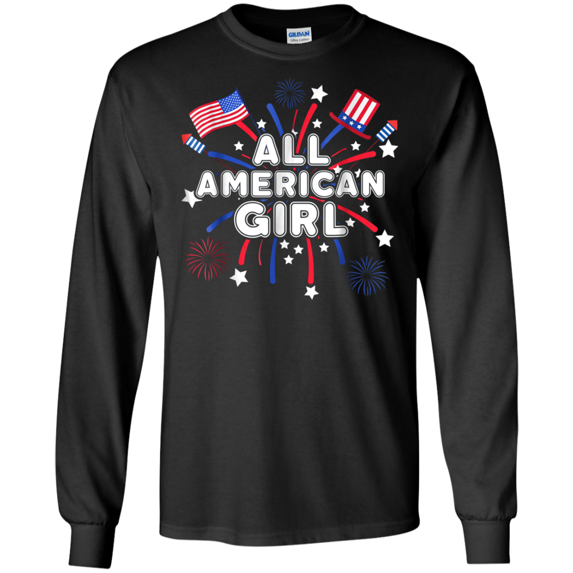 All American Girl Cute Patriotic 4th Of July T-Shirt
