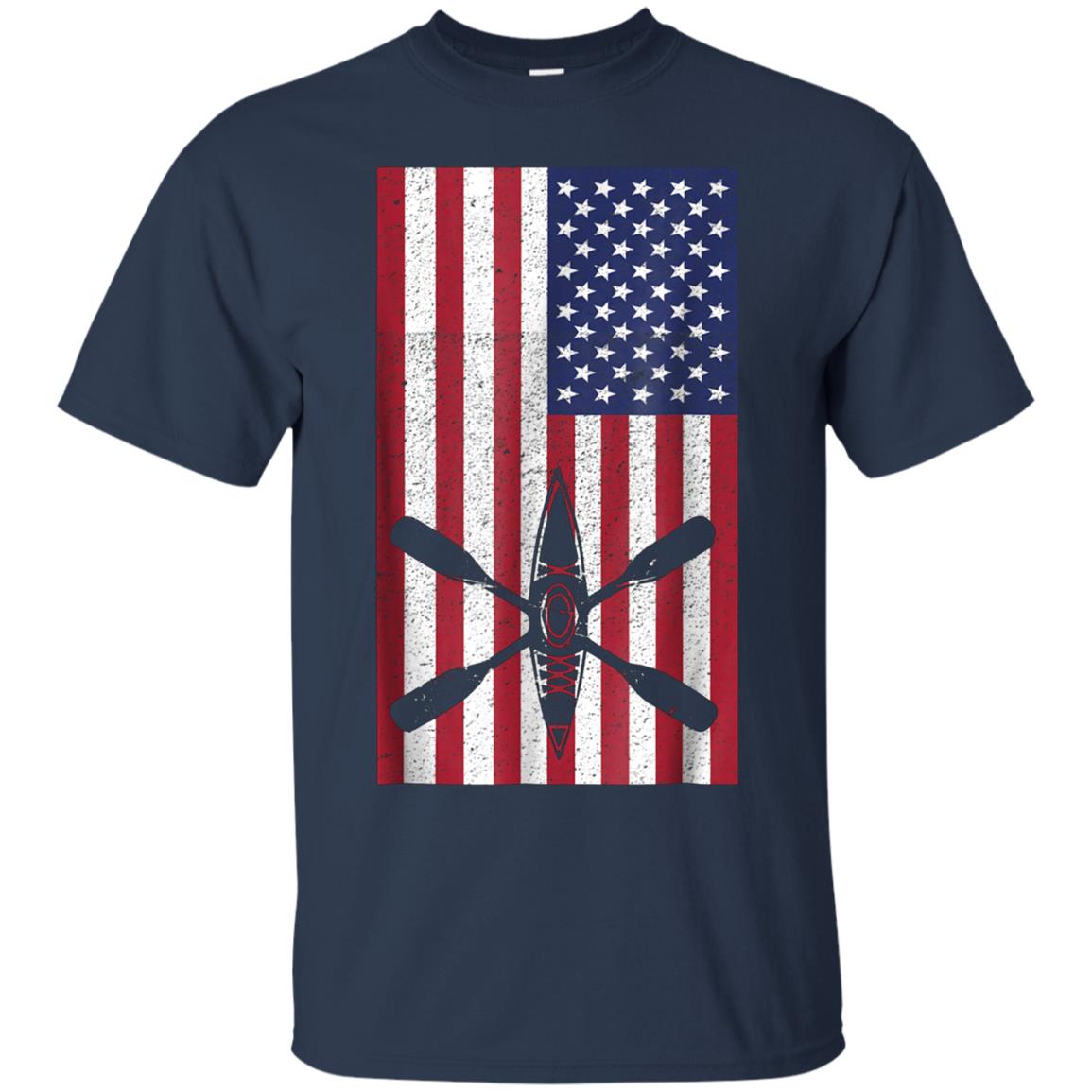 American Flag Kayak Shirt - Kayaking - Kayak Fishing