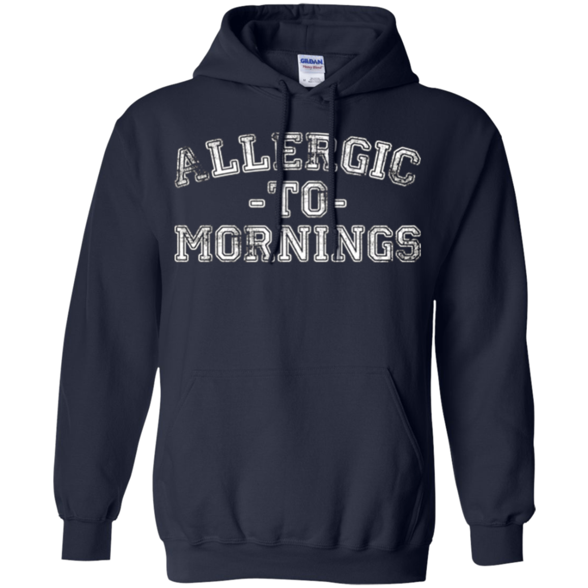 Allergic To Mornings T-Shirt - Funny Sleep Late Lovers Tee