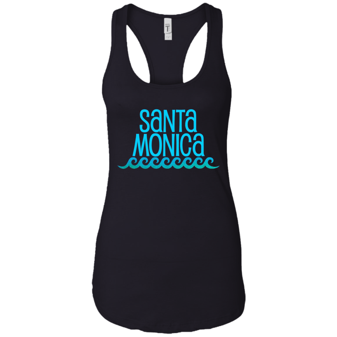 Santa Monica Beach Long Sleeve T-Shirt Waves Surf Tee Shirt